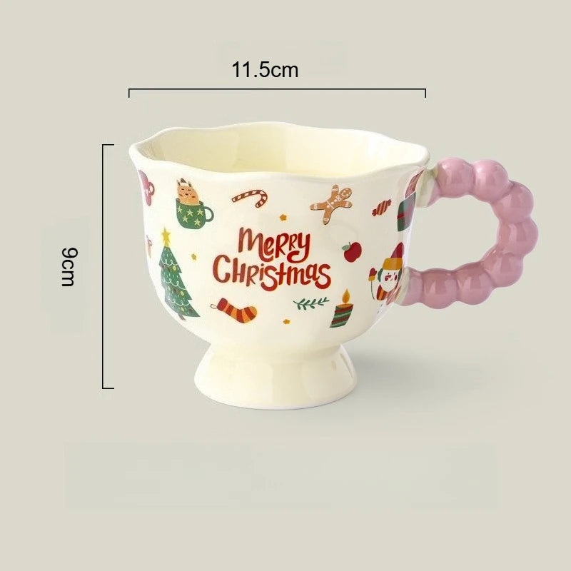 Creative Santa Claus Ceramic Mug Christmas Souvenir Cup for Home or Office