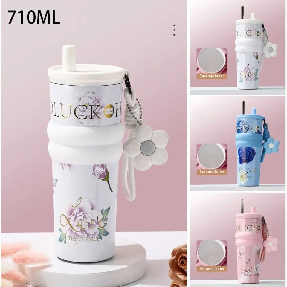 710ml Stainless Steel Thermal Bottle, Vacuum Insulated High-Capacity Water Bottle