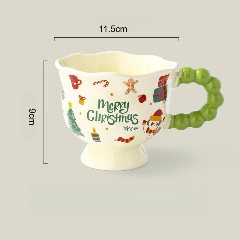 Creative Santa Claus Ceramic Mug Christmas Souvenir Cup for Home or Office