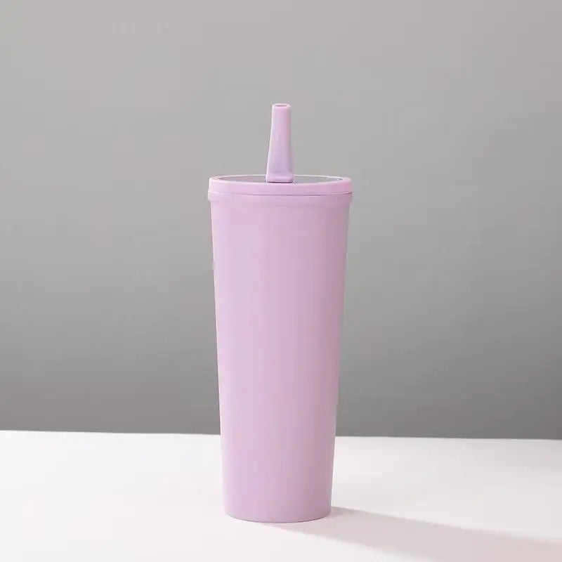 Stainless Steel Insulated Bottle, Leak-Proof with Foldable Straw Lid