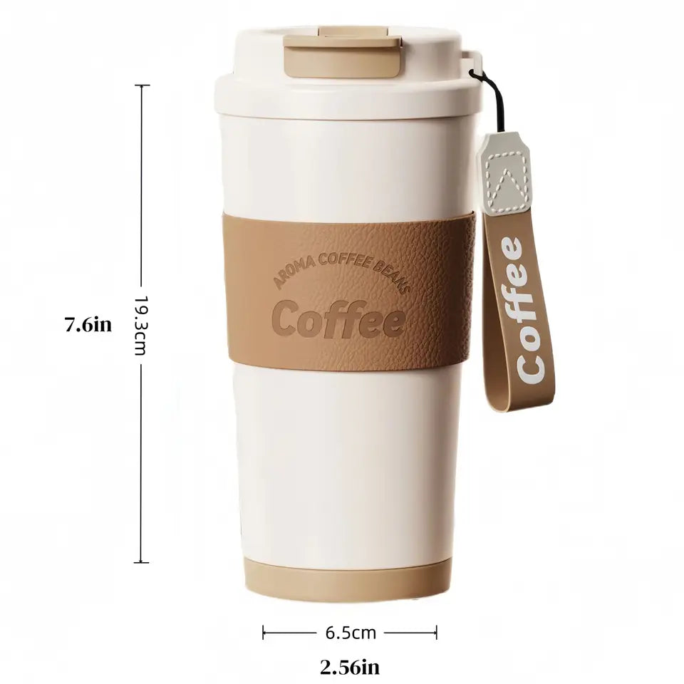 550ml Double-Wall Stainless Steel Vacuum Thermos Cup, Insulated Coffee Mug