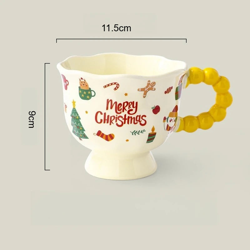 Creative Santa Claus Ceramic Mug Christmas Souvenir Cup for Home or Office