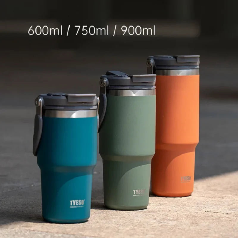 Tyeso Stainless Steel Coffee Cup, Double-Wall Hot Cold Insulated Travel Tumbler