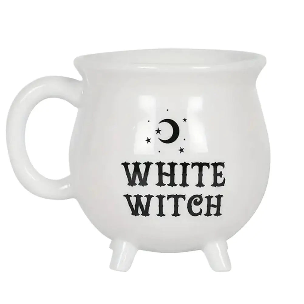 Witches Brew Cauldron Coffee Mug, Black Ceramic Halloween Cup Decoration