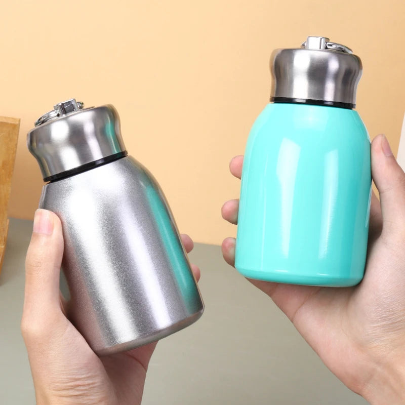 300ml Stainless Steel Mini Thermos, Portable Insulated Travel Mug