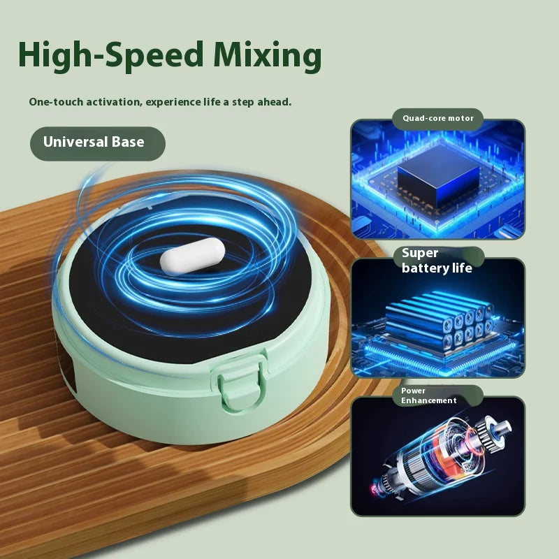 Smart Temperature Display Magnetic Stirring Cup, Electric Portable Coffee Mixer