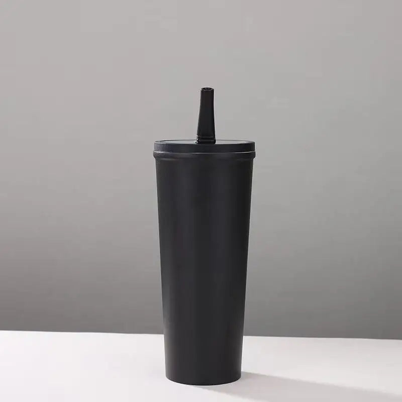 Stainless Steel Insulated Bottle, Leak-Proof with Foldable Straw Lid