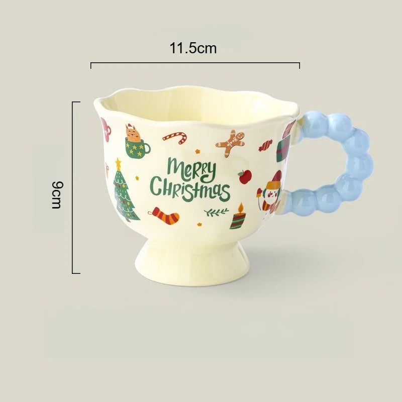 Creative Santa Claus Ceramic Mug Christmas Souvenir Cup for Home or Office