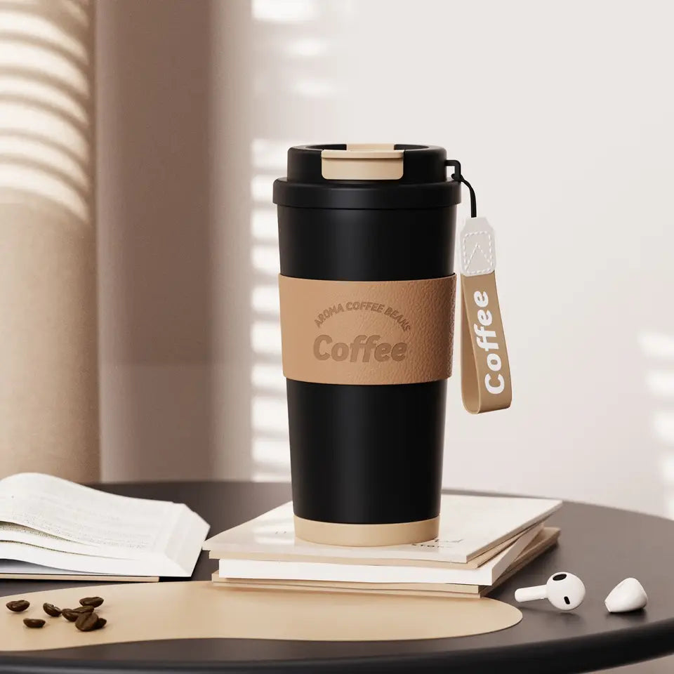 550ml Double-Wall Stainless Steel Vacuum Thermos Cup, Insulated Coffee Mug