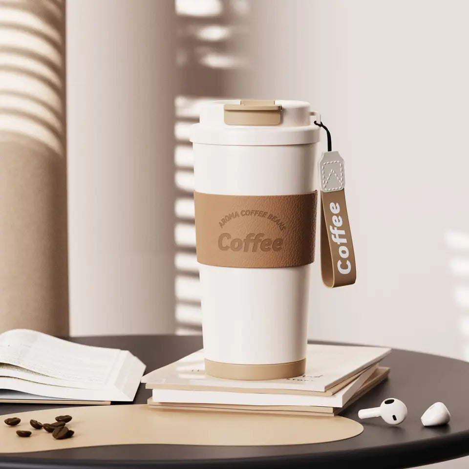 550ml Double-Wall Stainless Steel Vacuum Thermos Cup, Insulated Coffee Mug