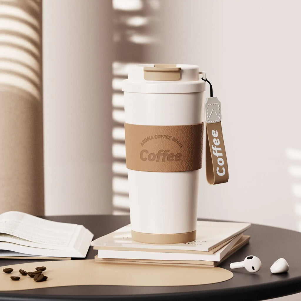 550ml Double-Wall Stainless Steel Vacuum Thermos Cup, Insulated Coffee Mug