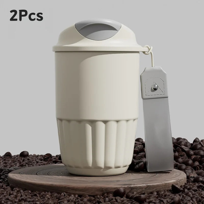 410ml Ceramic Liner Stainless Steel Vacuum Insulated Thermos Coffee Cup