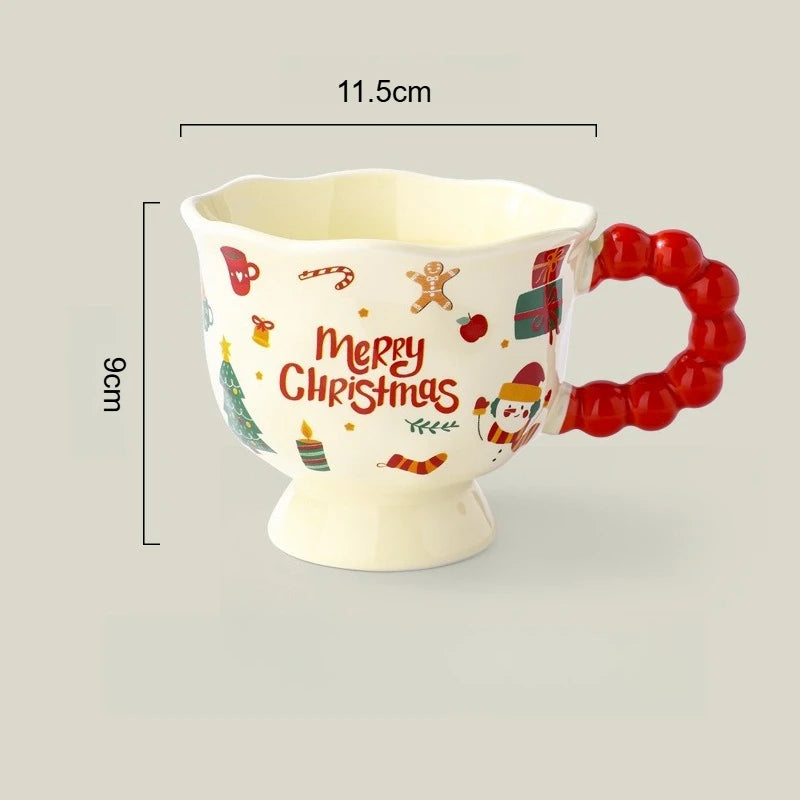 Creative Santa Claus Ceramic Mug Christmas Souvenir Cup for Home or Office