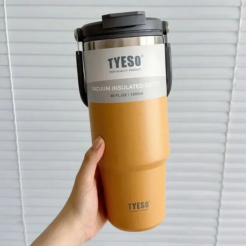 Tyeso Stainless Steel Coffee Cup, Double-Wall Hot Cold Insulated Travel Tumbler