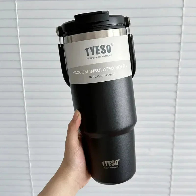 Tyeso Stainless Steel Coffee Cup, Double-Wall Hot Cold Insulated Travel Tumbler