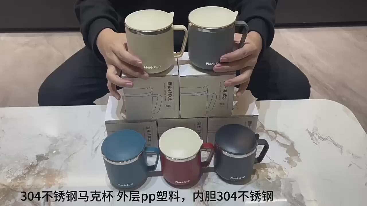 400ml Stainless Steel Water Bottle with Lid and Handle, Double-Layer Design